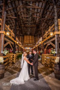 rustic barn wedding ceremony