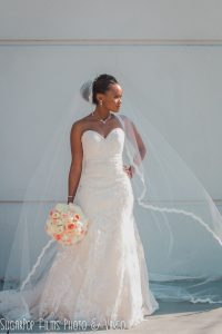 bride portrait flowing veil