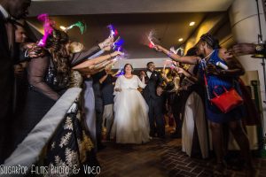 The Bayou Club Wedding Reception Lightstick Exit