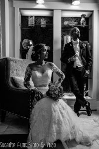 Orlando Wedding Photographer Crystal Ballroom Drama Black and White