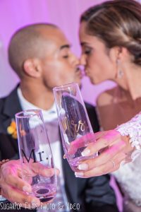 Orlando Wedding Photographer Crystal Ballroom Bride Groom Kiss