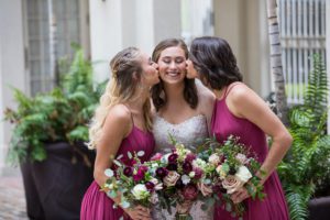 Orlando Science Center Wedding Venue Bride kiss