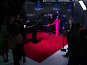 Glambot gala event set up